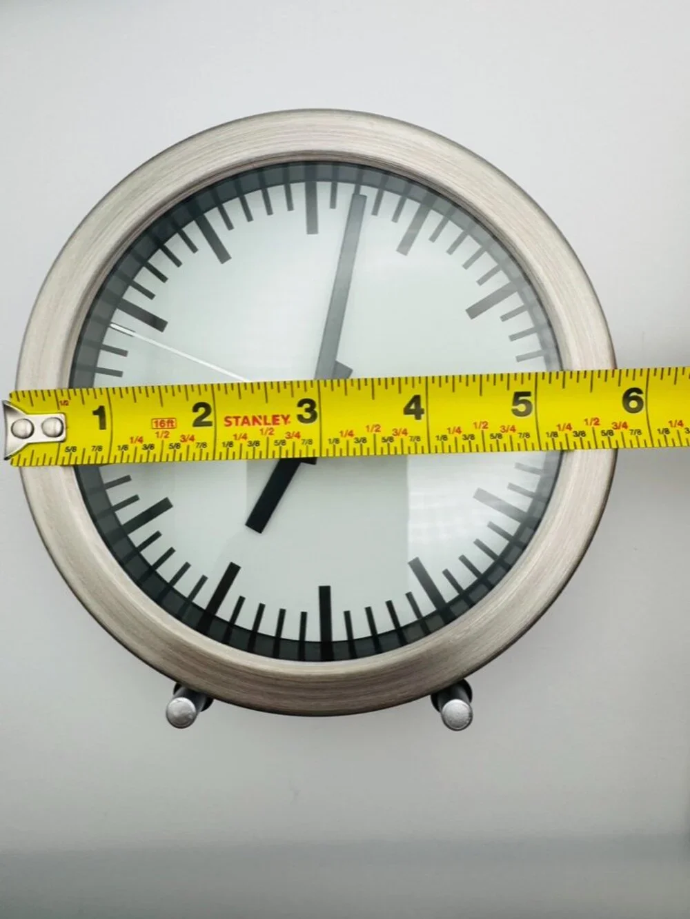 Vintage IKEA SKARP 16589 Silver Mirrored Desk Clock Y2K Quartz Tested Working AA